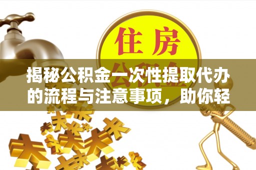 船山揭秘公积金一次性提取代办的流程与注意事项，助你轻松搞定财务规划