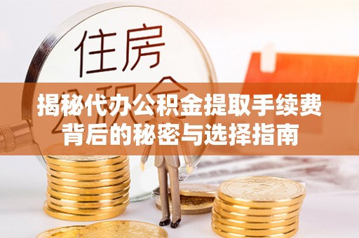 船山揭秘代办公积金提取手续费背后的秘密与选择指南